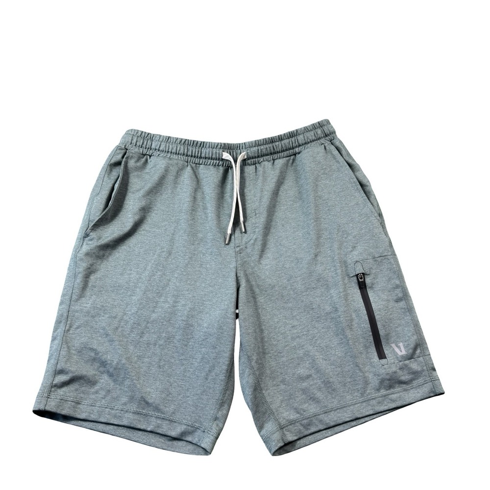 Vuori Sunday Performance Shorts Mens Small Green 8 Inseam Elastic Running V3018